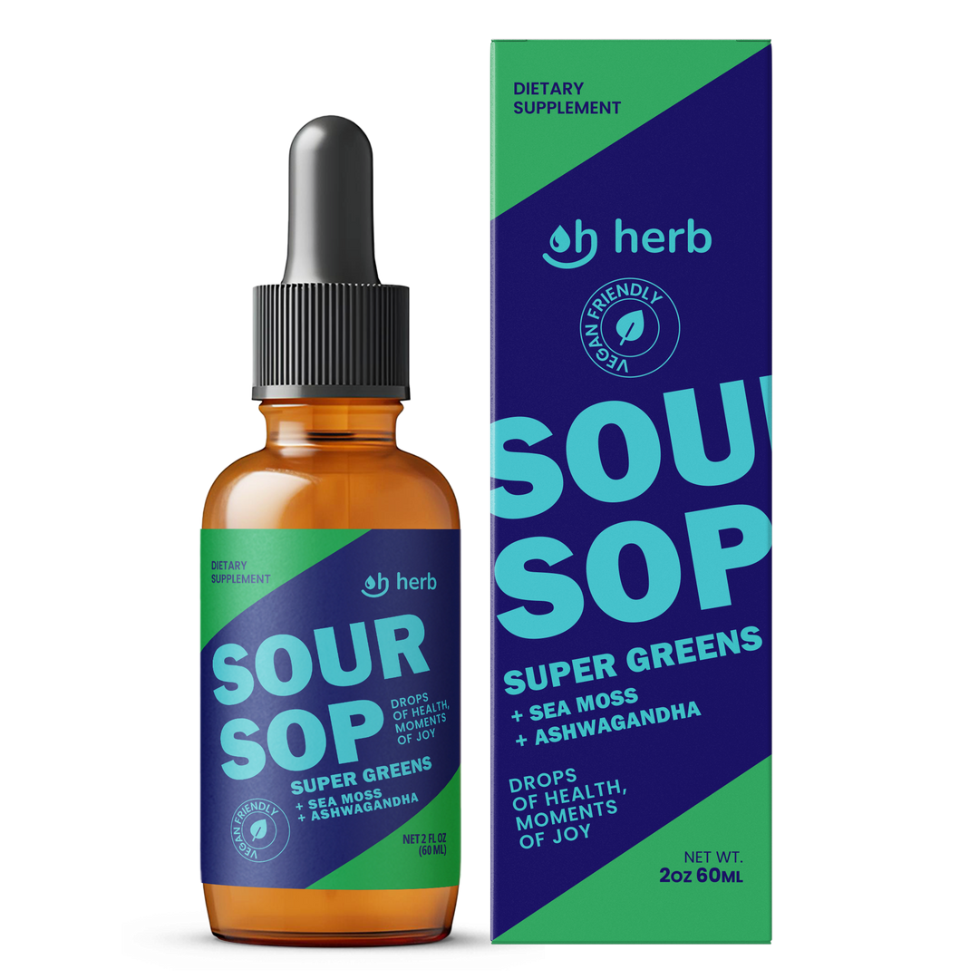 Soursop SuperGreens Drops - Superfruit · SuperGreens · Superglow - Made in US