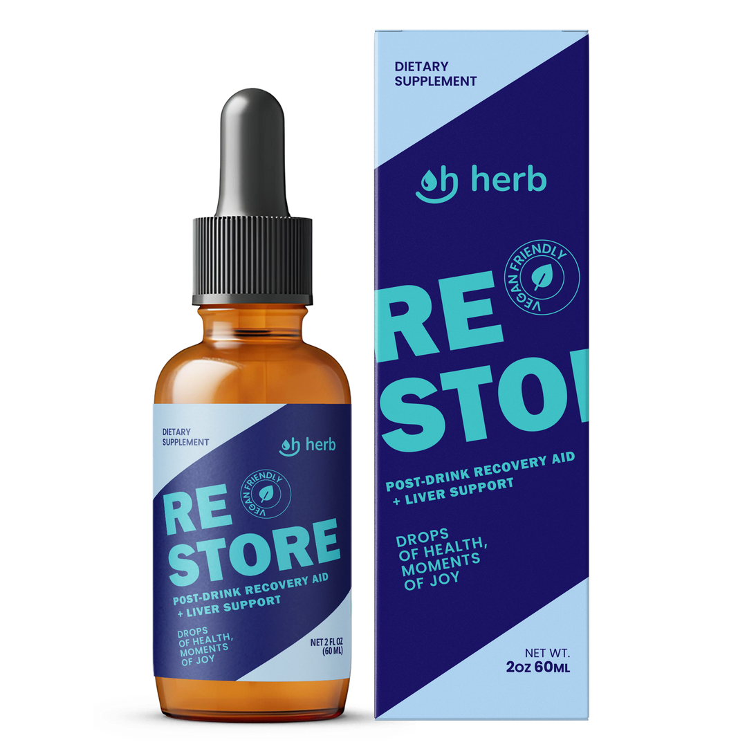 Restore Drops – Post-Drink Recovery Aid + Liver Support - Made in US